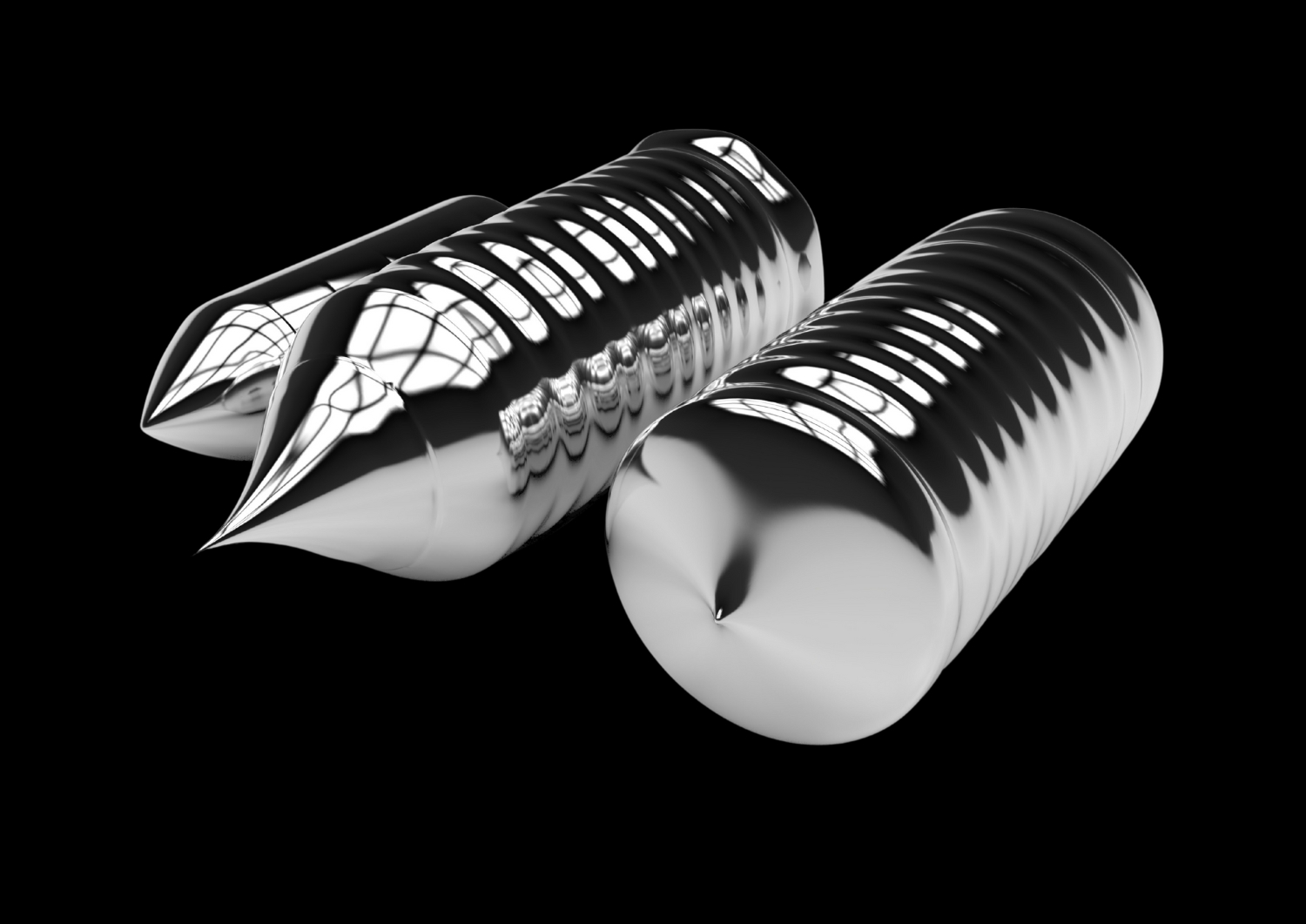 A shiny, cylindrical monocrystalline silicon ingot.